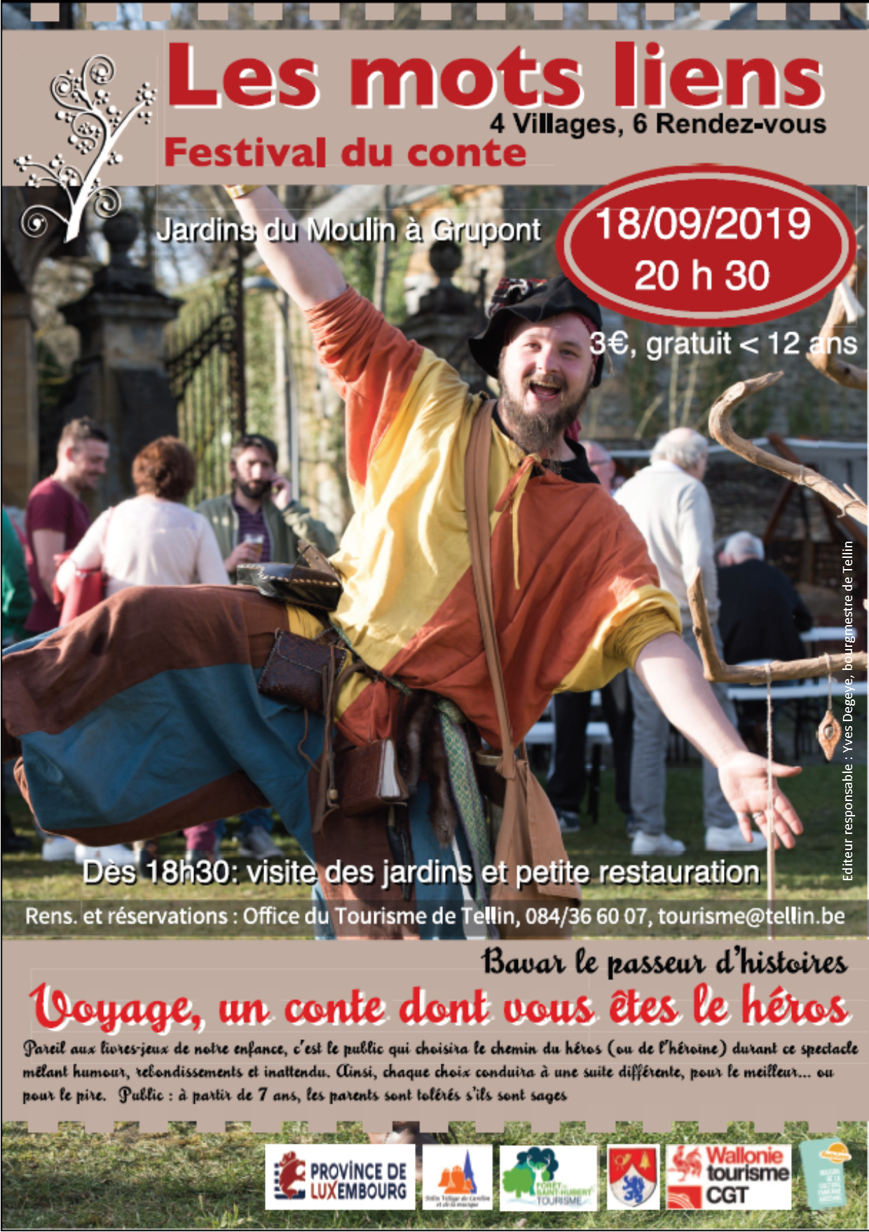 Festival du conte "Les Mots Liens" : Bavar le Passeur d'histoires le 18/09